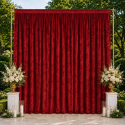 10 ft x 14 ft Premium Crushed Velvet Backdrop Curtain with Rod Pocket