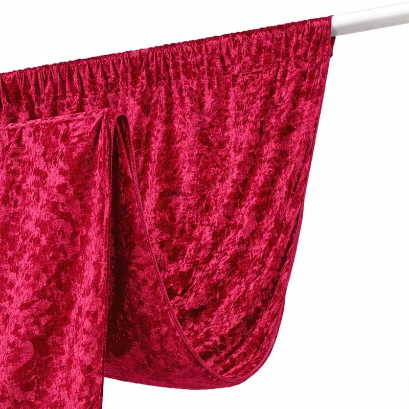 10 ft x 14 ft Premium Crushed Velvet Backdrop Curtain with Rod Pocket