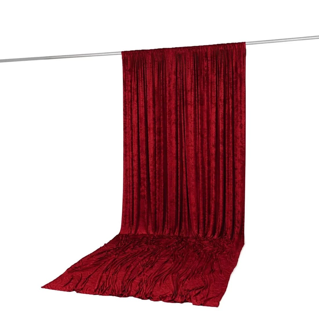 10 ft x 14 ft Premium Crushed Velvet Backdrop Curtain with Rod Pocket