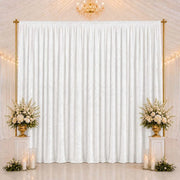 10 ft x 14 ft Premium Crushed Velvet Backdrop Curtain with Rod Pocket