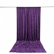 10 ft x 14 ft Premium Crushed Velvet Backdrop Curtain with Rod Pocket BKDP_VEL_PRM_10X14_PURP