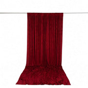 10 ft x 14 ft Premium Crushed Velvet Backdrop Curtain with Rod Pocket BKDP_VEL_PRM_10X14_RED