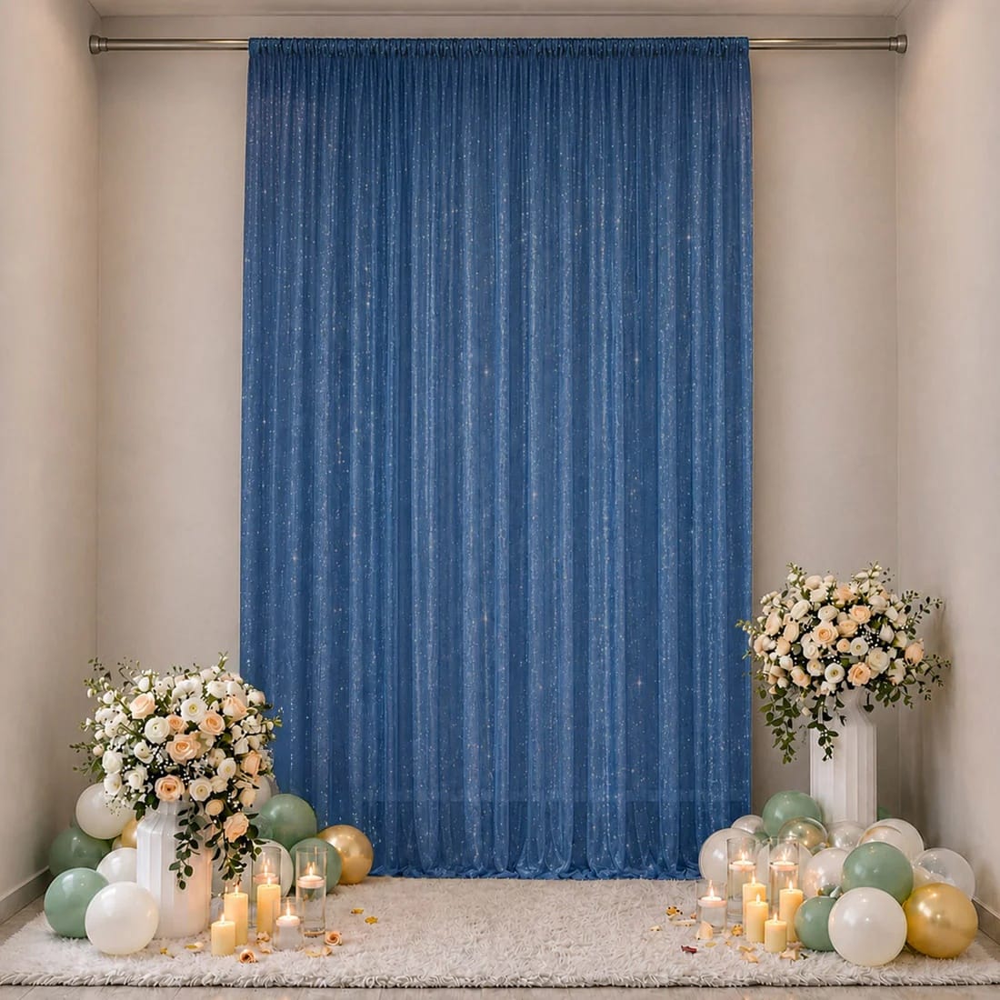 10 ft x 14 ft Wedding Arch Drape Backdrop Curtain Panel with Rod Pocket