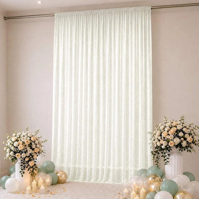 10 ft x 14 ft Wedding Arch Drape Backdrop Curtain Panel with Rod Pocket