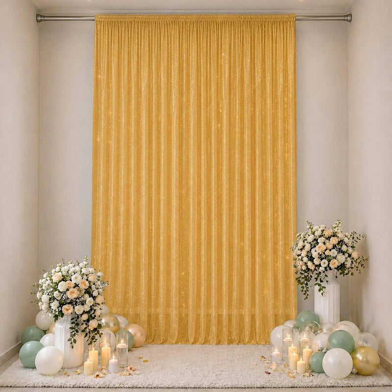 10 ft x 14 ft Wedding Arch Drape Backdrop Curtain Panel with Rod Pocket