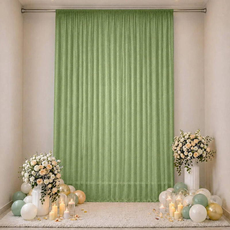 10 ft x 14 ft Wedding Arch Drape Backdrop Curtain Panel with Rod Pocket