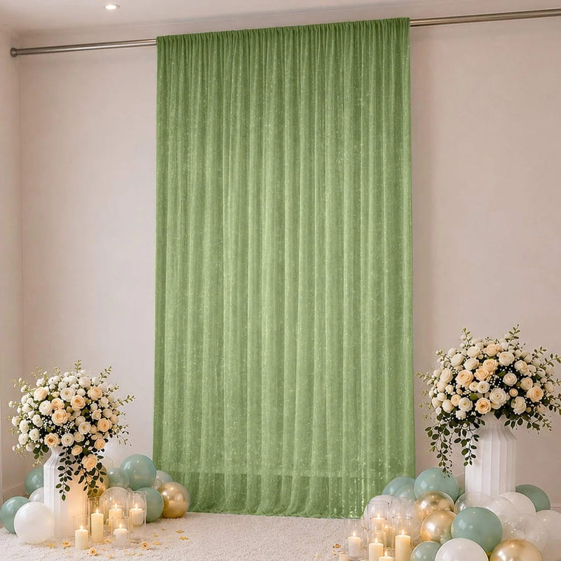 10 ft x 14 ft Wedding Arch Drape Backdrop Curtain Panel with Rod Pocket