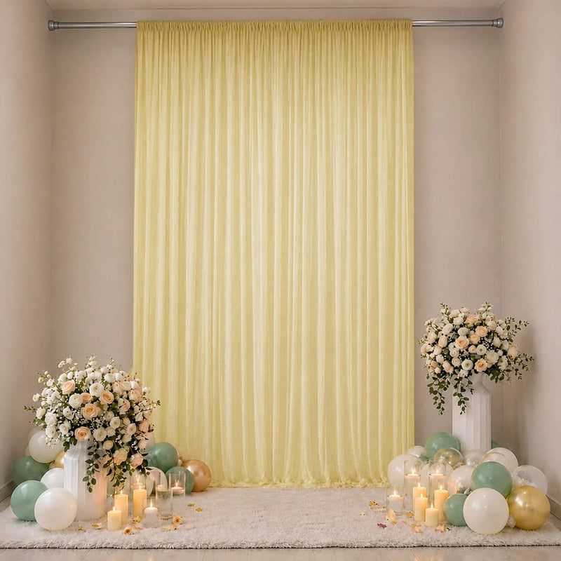 10 ft x 14 ft Wedding Arch Drape Backdrop Curtain Panel with Rod Pocket