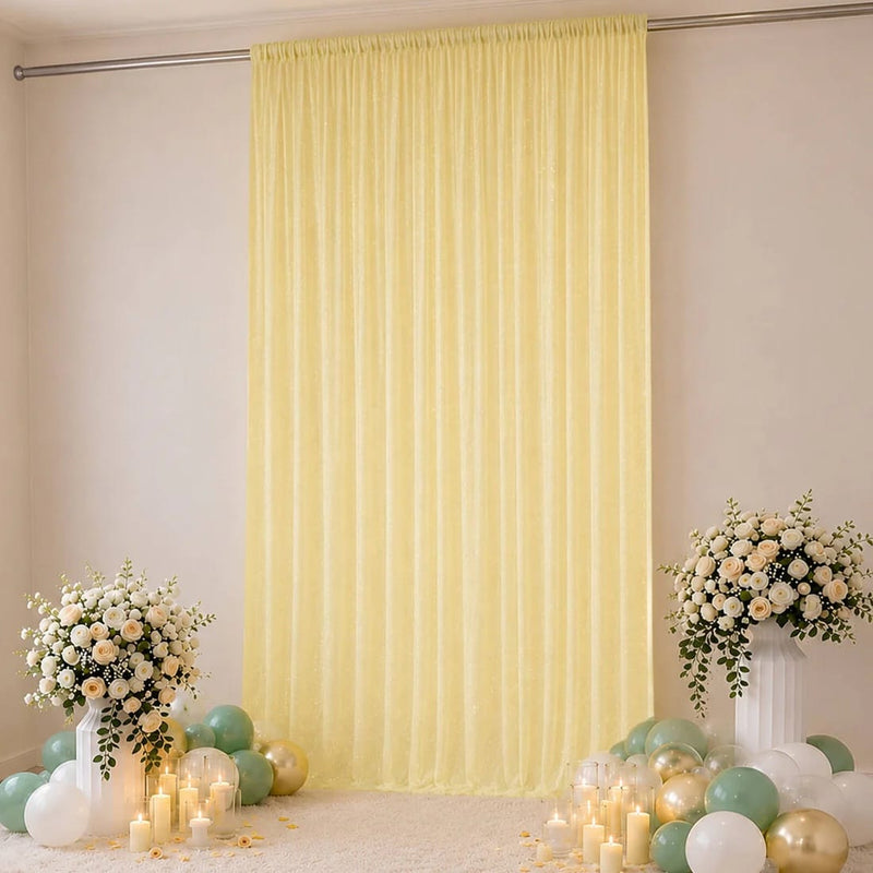 10 ft x 14 ft Wedding Arch Drape Backdrop Curtain Panel with Rod Pocket