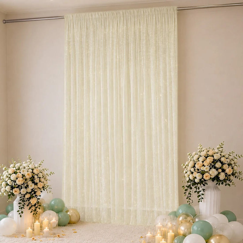 10 ft x 14 ft Wedding Arch Drape Backdrop Curtain Panel with Rod Pocket
