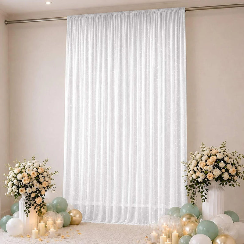 10 ft x 14 ft Wedding Arch Drape Backdrop Curtain Panel with Rod Pocket