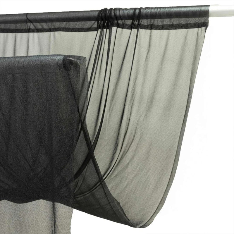 10 ft x 14 ft Wedding Arch Drape Backdrop Curtain Panel with Rod Pocket CUR_PANCHIF01_10X14_BLK