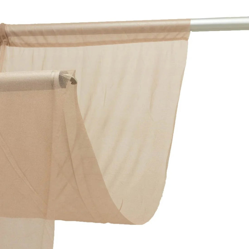 10 ft x 14 ft Wedding Arch Drape Backdrop Curtain Panel with Rod Pocket CUR_PANCHIF01_10X14_TAUP