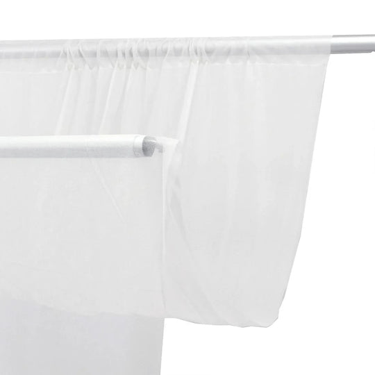 10 ft x 14 ft Wedding Arch Drape Backdrop Curtain Panel with Rod Pocket CUR_PANCHIF01_10X14_WHT