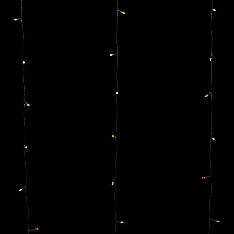 10 ft x 20 ft LED Curtain String Lights - Warm White LEDSTR03_10X20_CLR