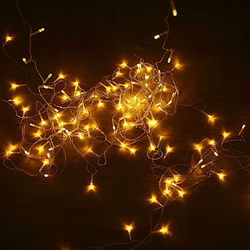 10 ft x 20 ft LED Curtain String Lights - Warm White LEDSTR03_10X20_CLR
