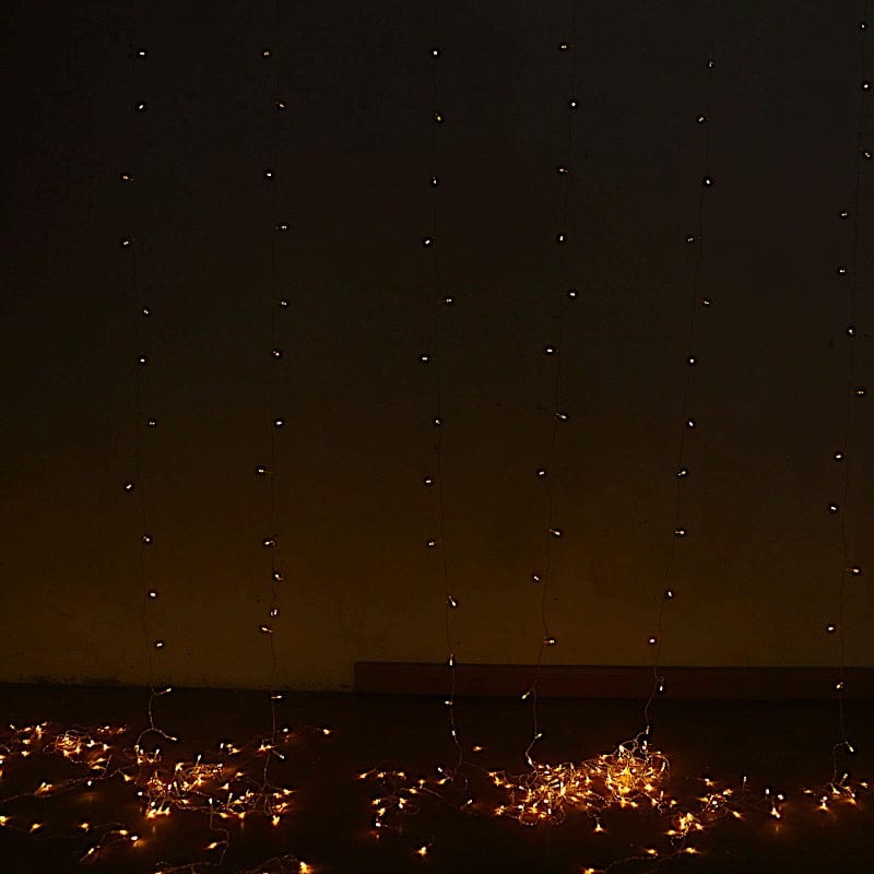 10 ft x 20 ft LED Curtain String Lights - Warm White LEDSTR03_10X20_CLR
