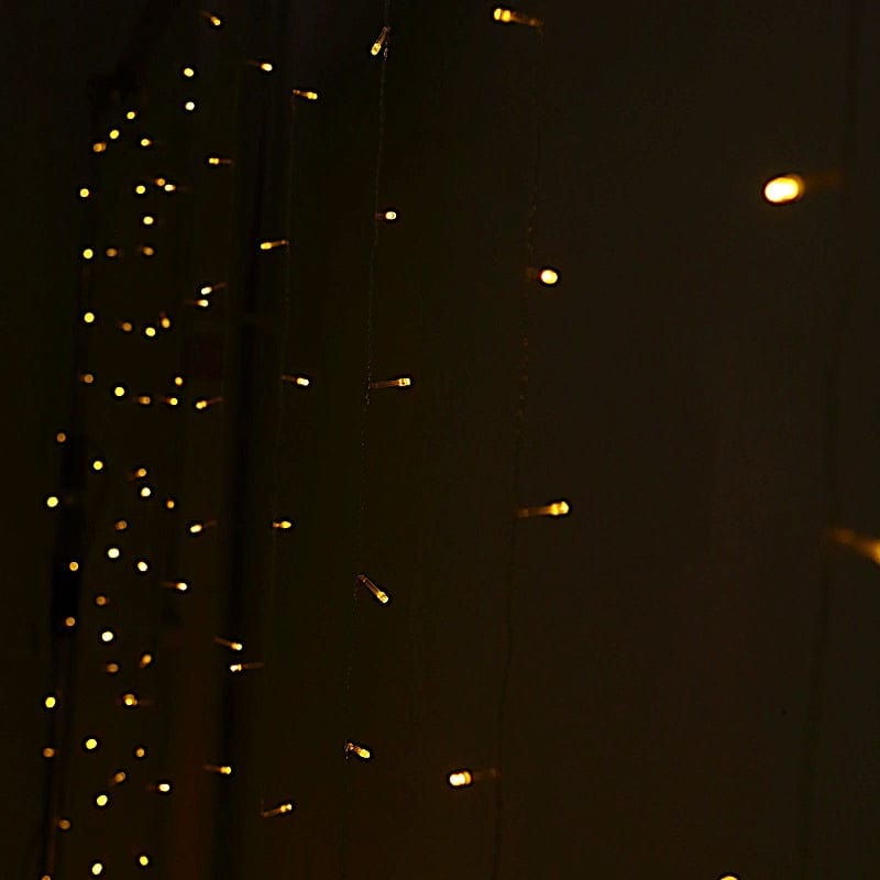 10 ft x 20 ft LED Curtain String Lights - Warm White LEDSTR03_10X20_CLR