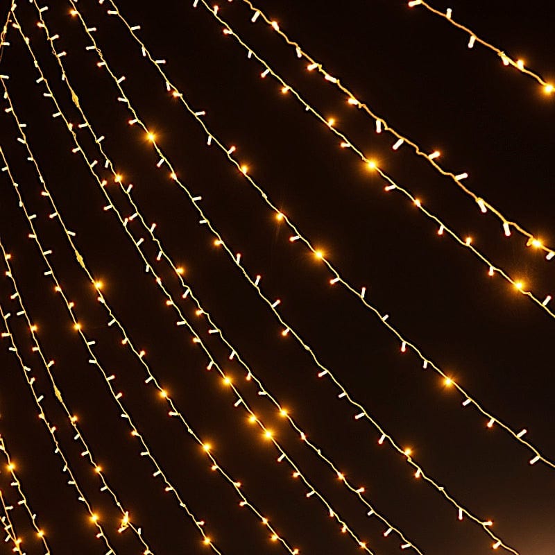 10 ft x 30 ft LED Curtain String Lights - Warm White LEDSTR03_10X30_CLR