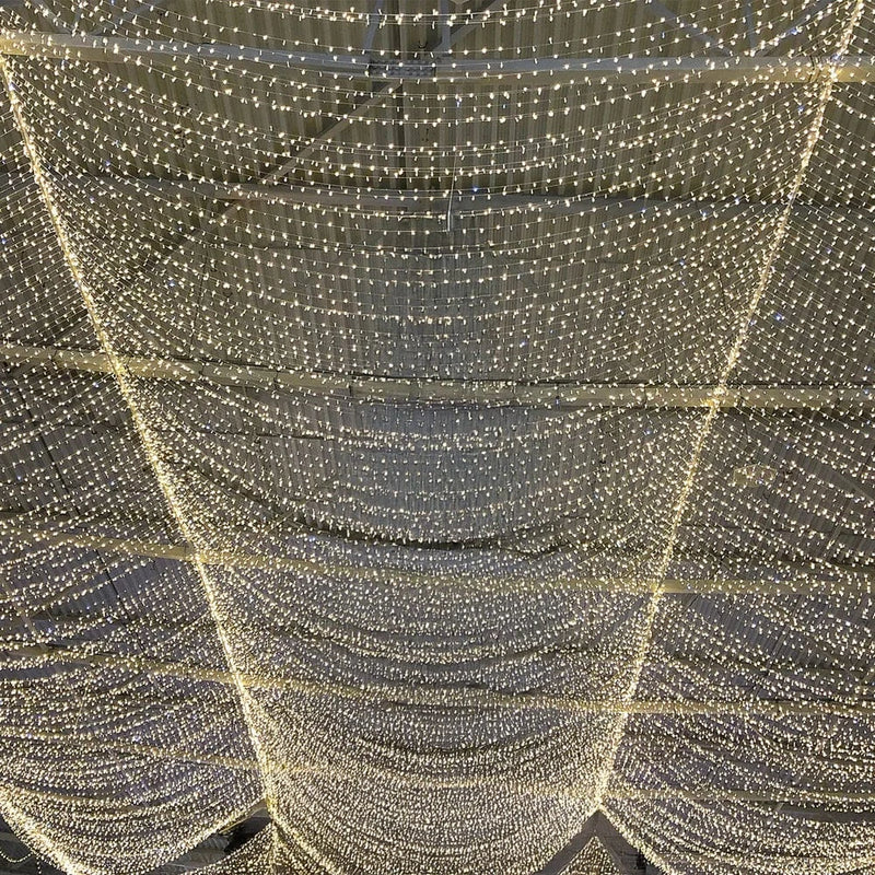 10 ft x 30 ft LED Curtain String Lights - Warm White LEDSTR03_10X30_CLR