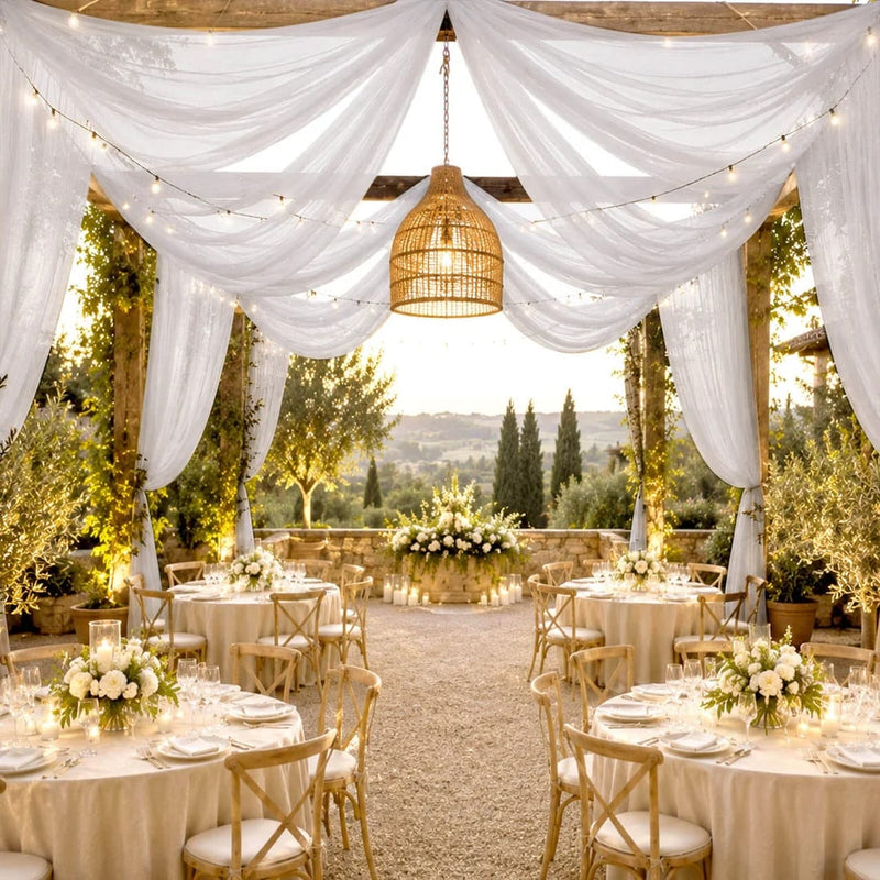 10 ft x 32 ft Extra Long Ceiling Drape Panel Wedding Backdrop