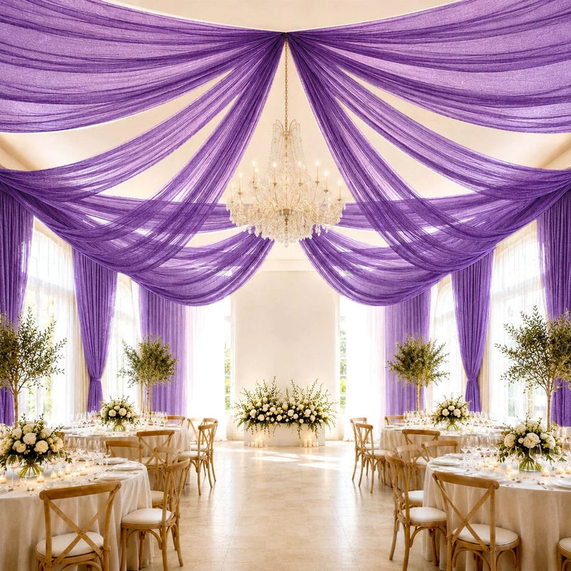 10 ft x 32 ft Extra Long Ceiling Drape Panel Wedding Backdrop
