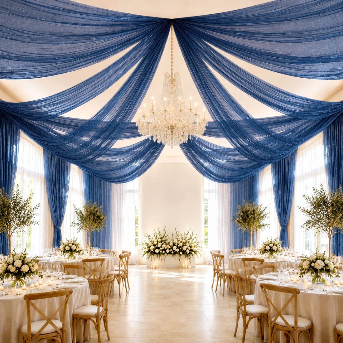 10 ft x 32 ft Extra Long Ceiling Drape Panel Wedding Backdrop