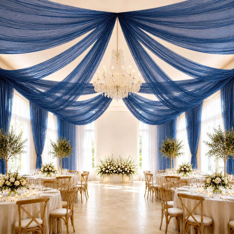 10 ft x 32 ft Extra Long Ceiling Drape Panel Wedding Backdrop