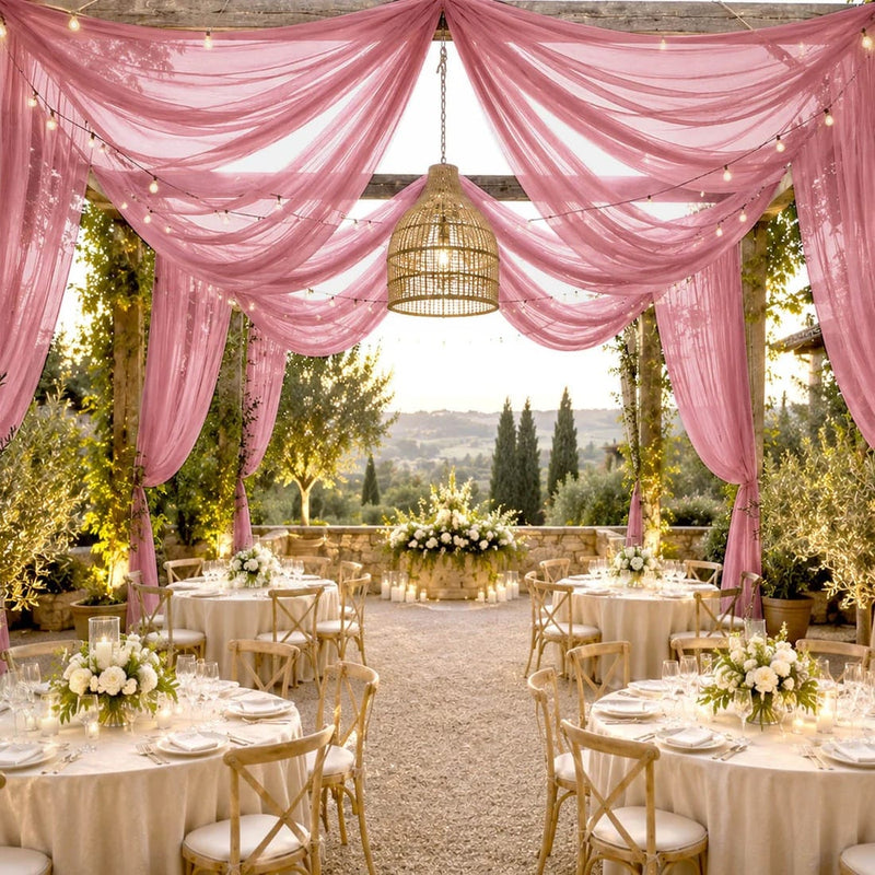 10 ft x 32 ft Extra Long Ceiling Drape Panel Wedding Backdrop