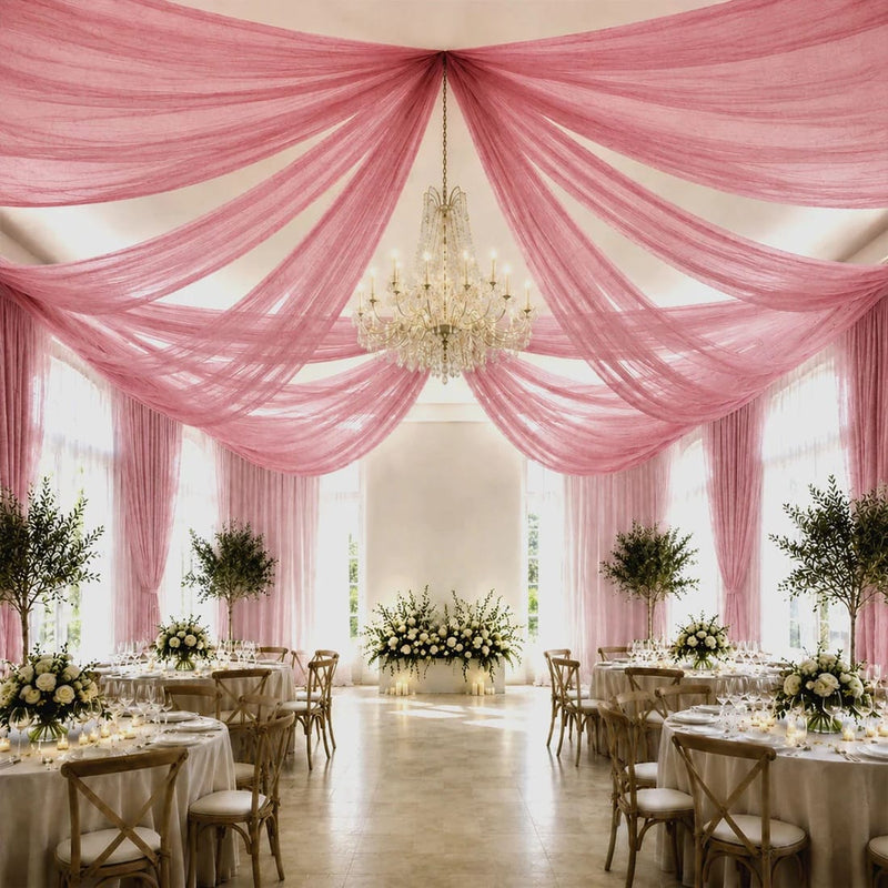 10 ft x 32 ft Extra Long Ceiling Drape Panel Wedding Backdrop
