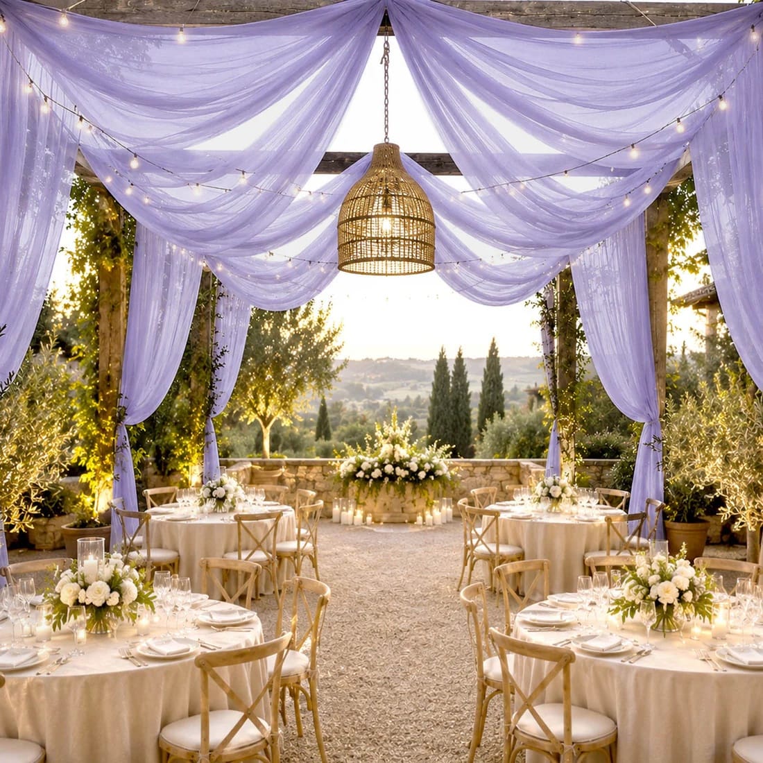 10 ft x 32 ft Extra Long Ceiling Drape Panel Wedding Backdrop