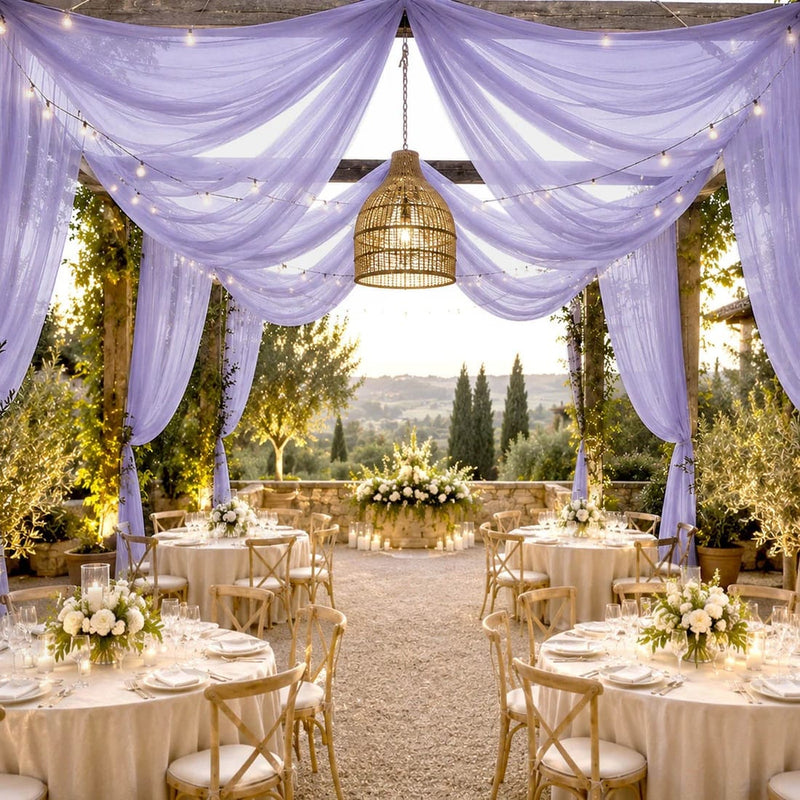 10 ft x 32 ft Extra Long Ceiling Drape Panel Wedding Backdrop
