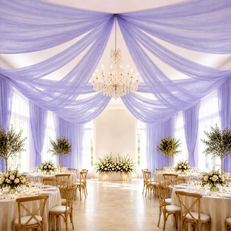 10 ft x 32 ft Extra Long Ceiling Drape Panel Wedding Backdrop