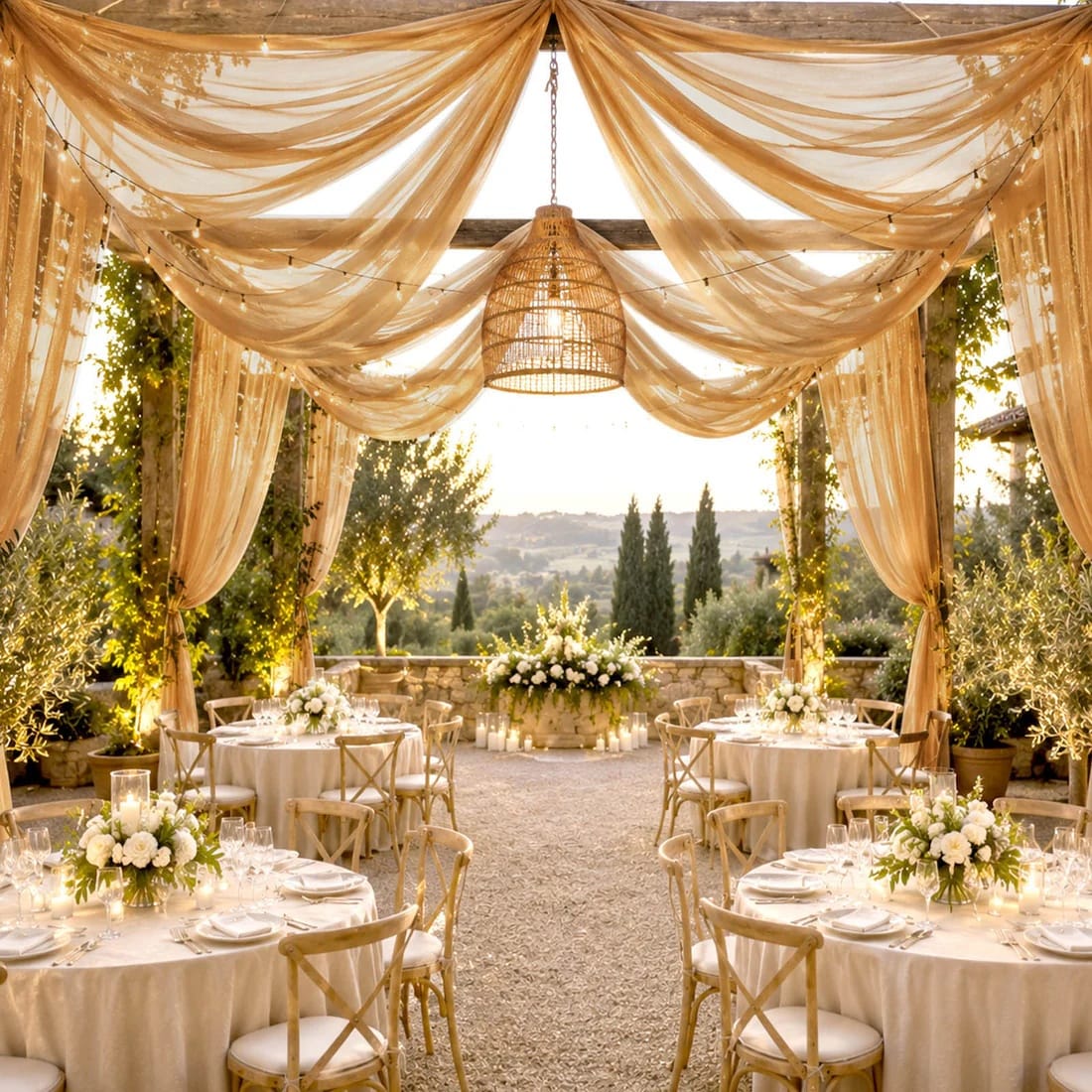 10 ft x 32 ft Extra Long Ceiling Drape Panel Wedding Backdrop