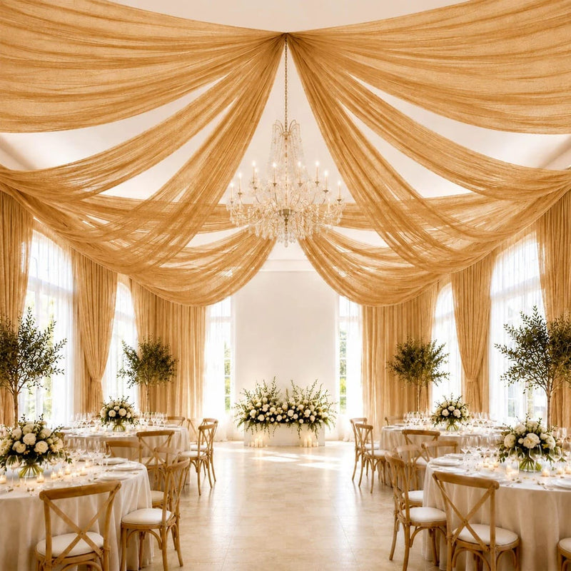10 ft x 32 ft Extra Long Ceiling Drape Panel Wedding Backdrop
