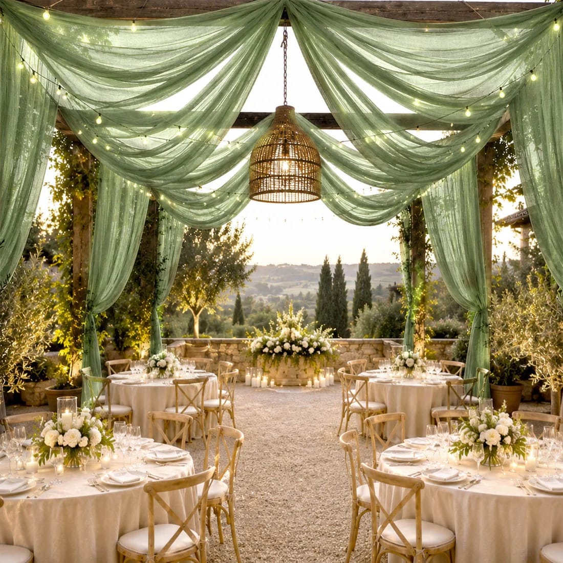 10 ft x 32 ft Extra Long Ceiling Drape Panel Wedding Backdrop