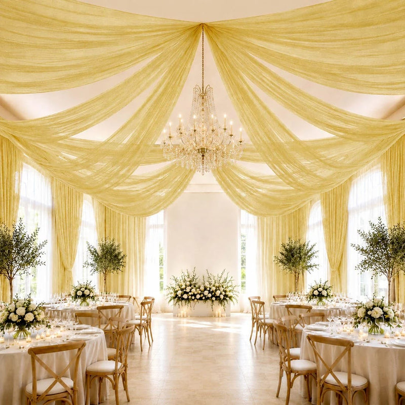 10 ft x 32 ft Extra Long Ceiling Drape Panel Wedding Backdrop