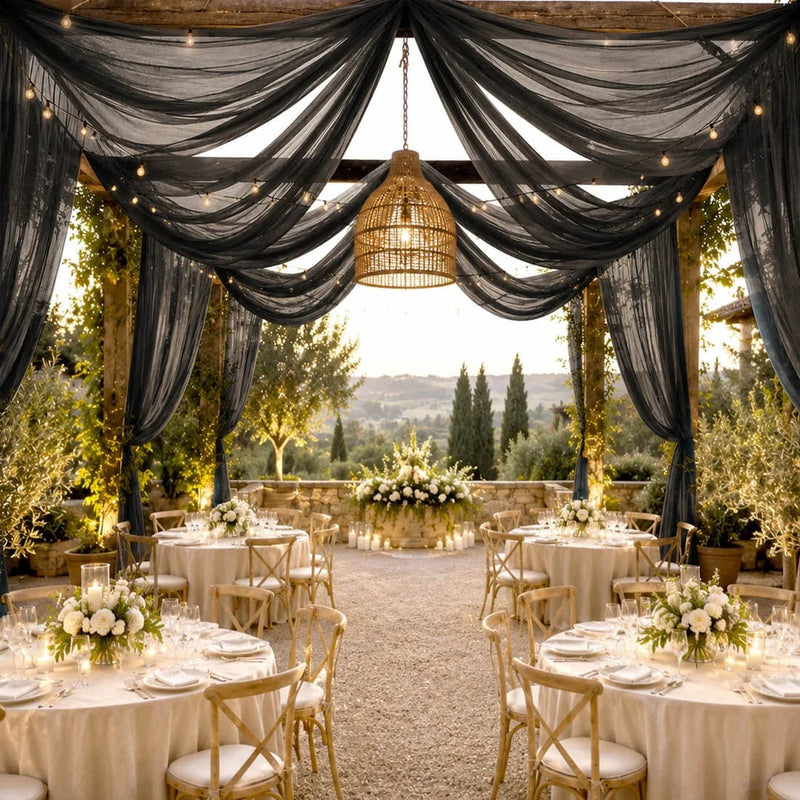 10 ft x 32 ft Extra Long Ceiling Drape Panel Wedding Backdrop