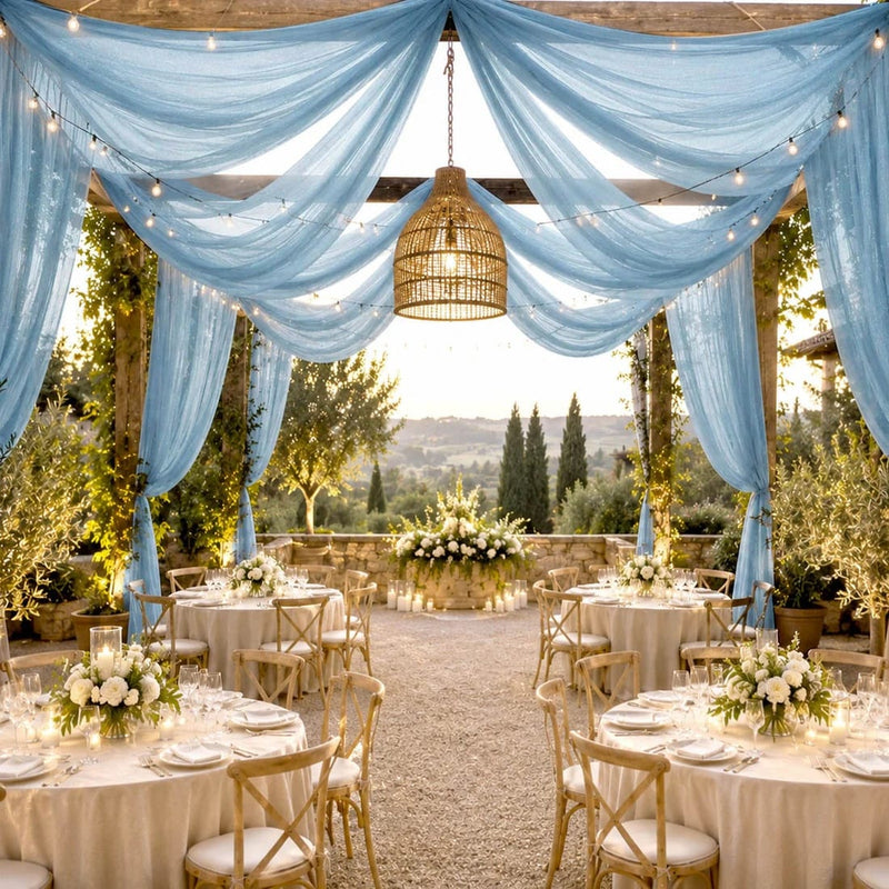 10 ft x 32 ft Extra Long Ceiling Drape Panel Wedding Backdrop