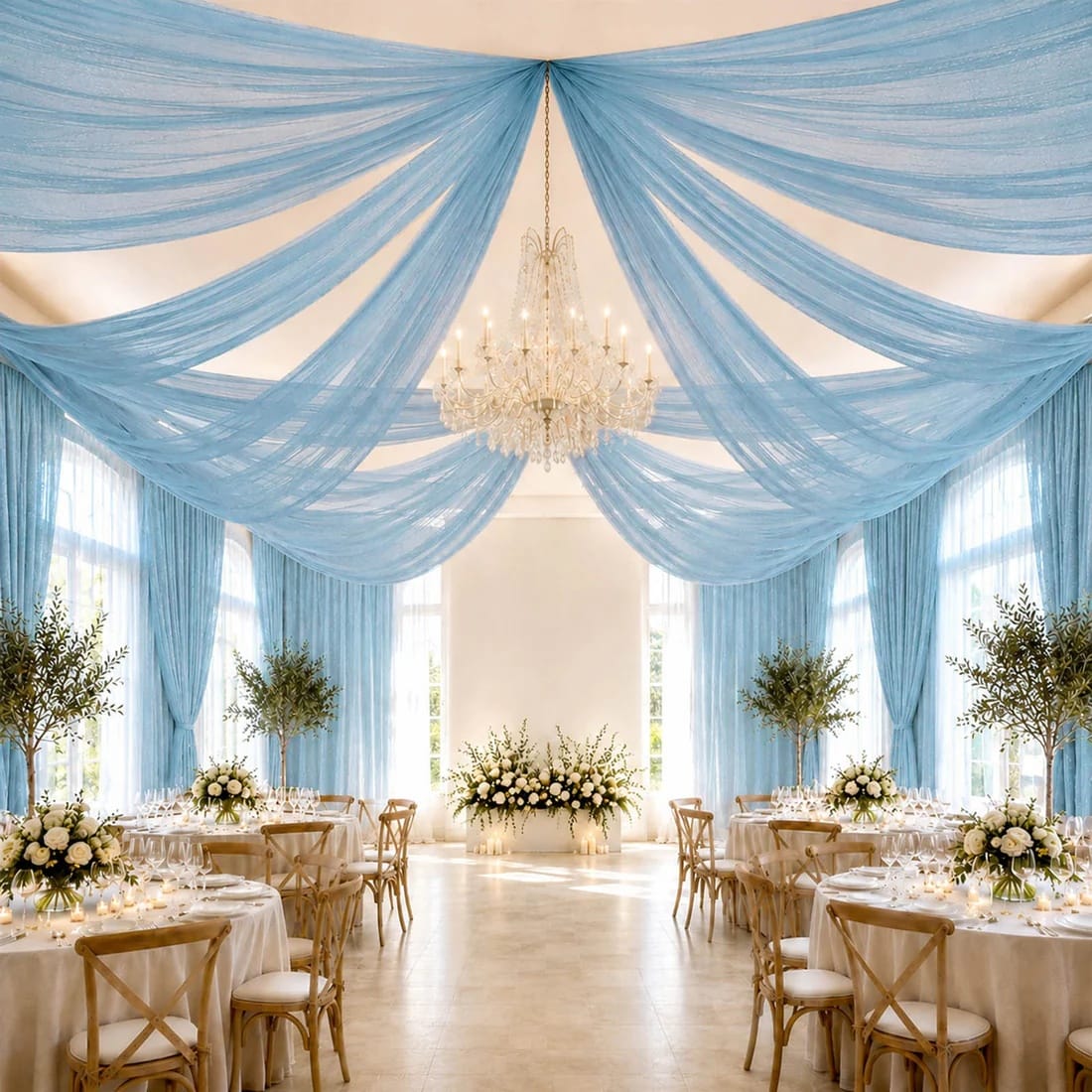 10 ft x 32 ft Extra Long Ceiling Drape Panel Wedding Backdrop