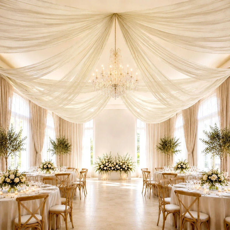 10 ft x 32 ft Extra Long Ceiling Drape Panel Wedding Backdrop