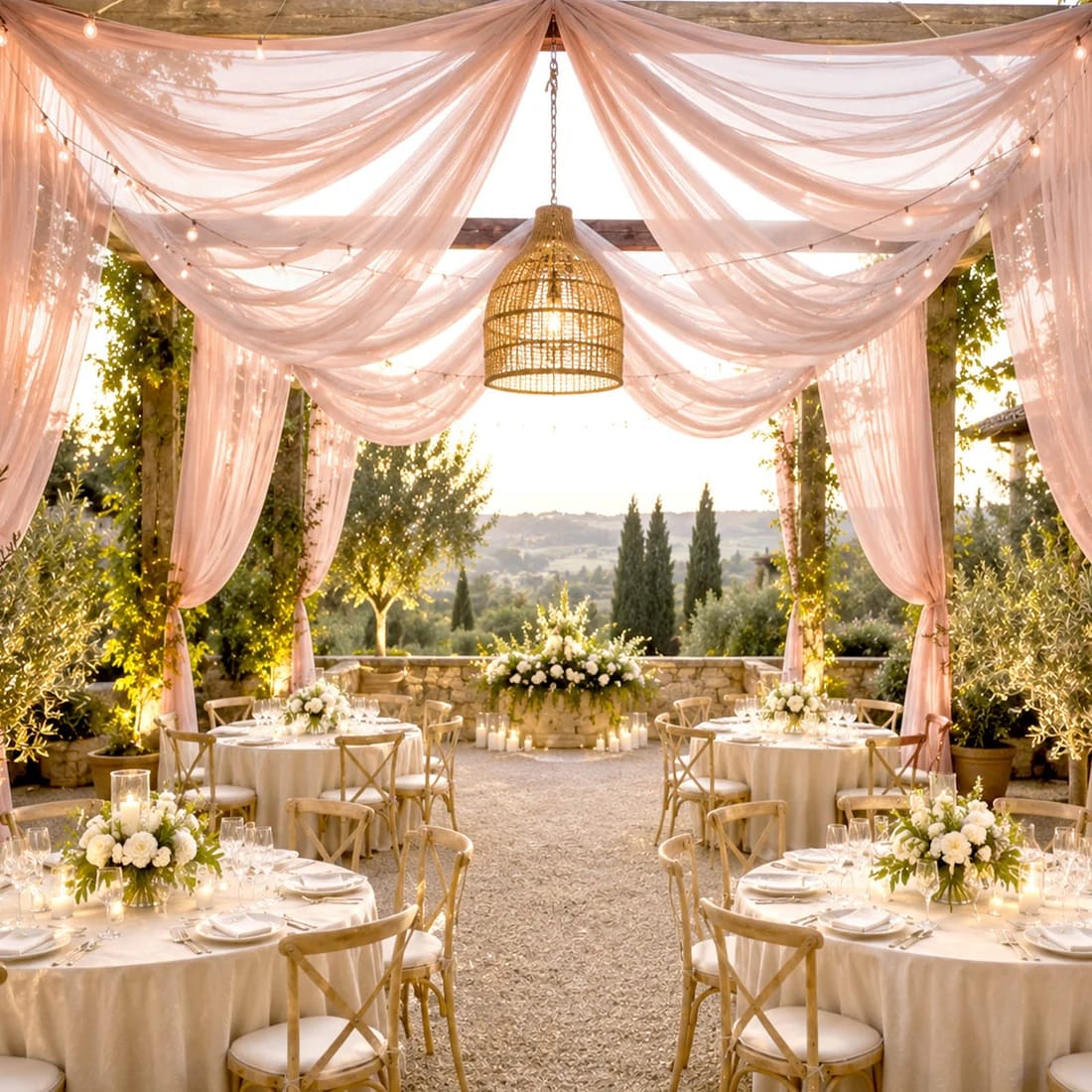 10 ft x 32 ft Extra Long Ceiling Drape Panel Wedding Backdrop