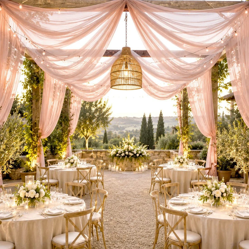 10 ft x 32 ft Extra Long Ceiling Drape Panel Wedding Backdrop