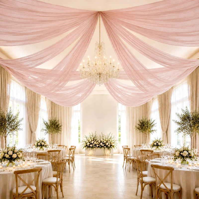 10 ft x 32 ft Extra Long Ceiling Drape Panel Wedding Backdrop