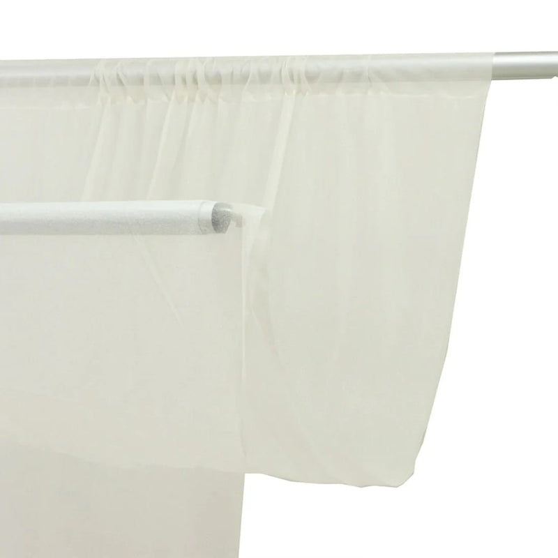 10 ft x 32 ft Extra Long Ceiling Drape Panel Wedding Backdrop CUR_PANCHIF01_10X32_IVR