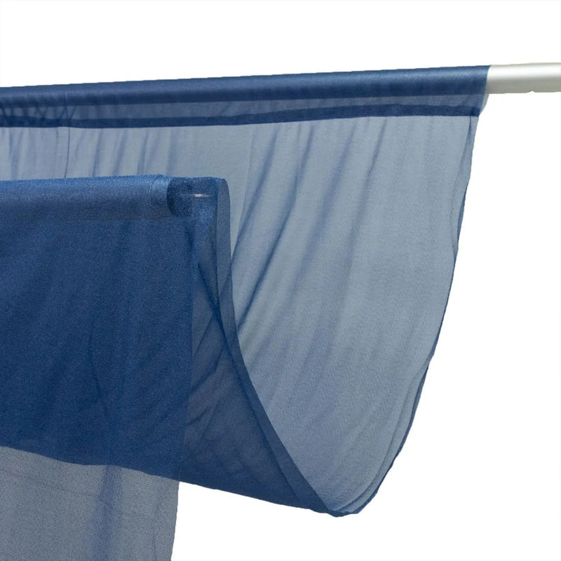 10 ft x 32 ft Extra Long Ceiling Drape Panel Wedding Backdrop CUR_PANCHIF01_10X32_NAVY
