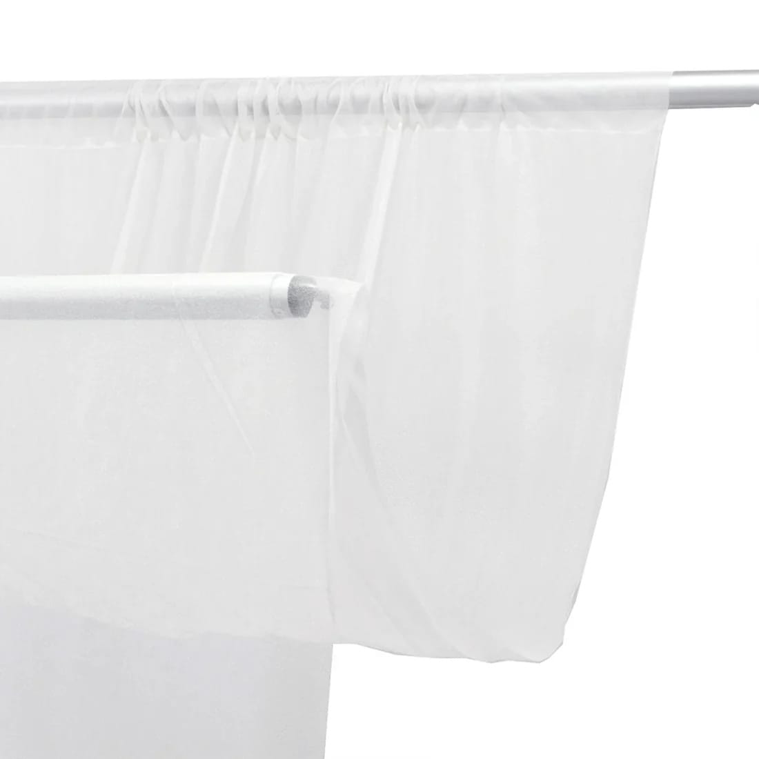 10 ft x 32 ft Extra Long Ceiling Drape Panel Wedding Backdrop CUR_PANCHIF01_10X32_WHT