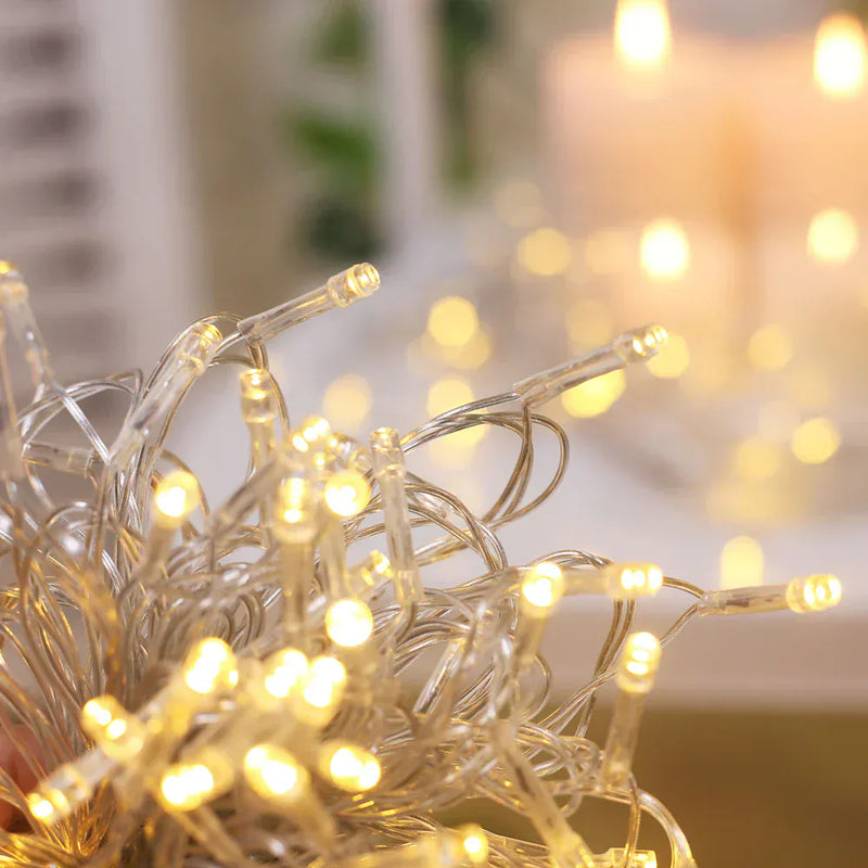 10 ft x 40 ft LED Curtain String Lights - Warm White LEDSTR03_10X40_CLR