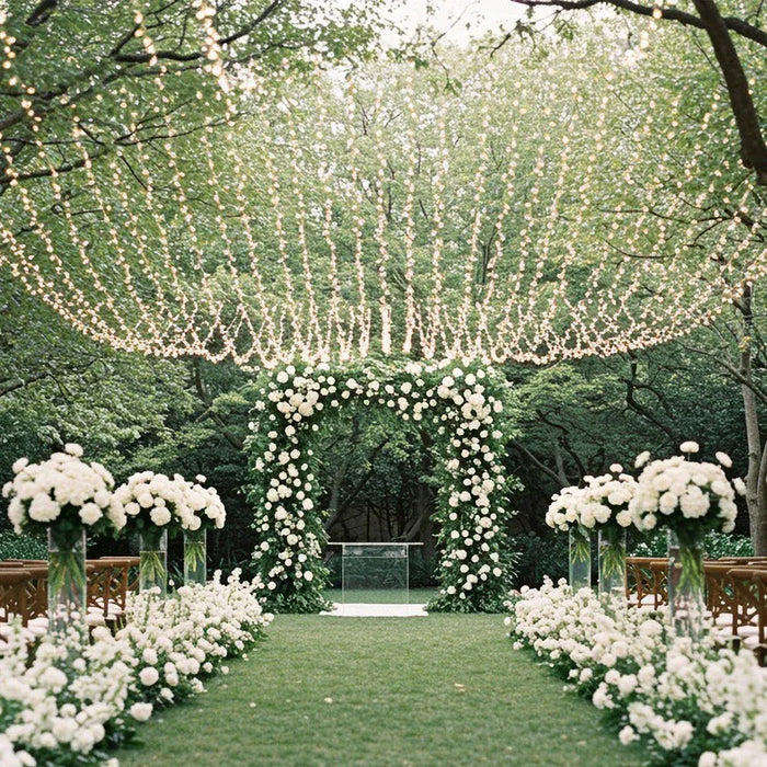 10 ft x 40 ft LED Curtain String Lights - Warm White LEDSTR03_10X40_CLR