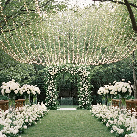 10 ft x 40 ft LED Curtain String Lights - Warm White LEDSTR03_10X40_CLR